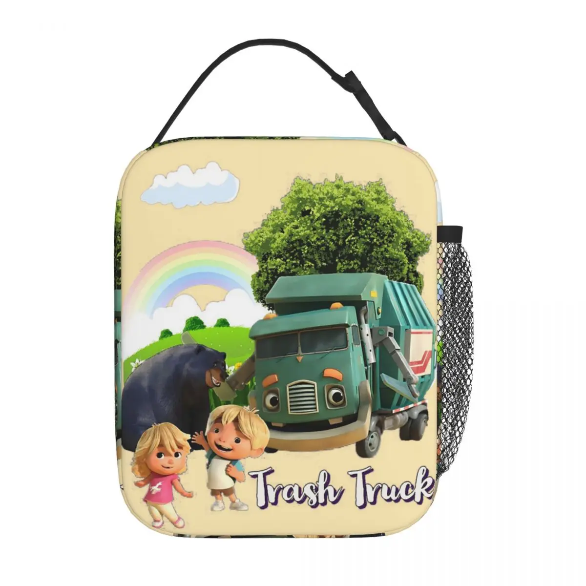 Trash Truck Animation, Trash Truck Netflix Insulated Lunch Bag for Women Children Portable Food Boxes Thermal Lunch Box Tote