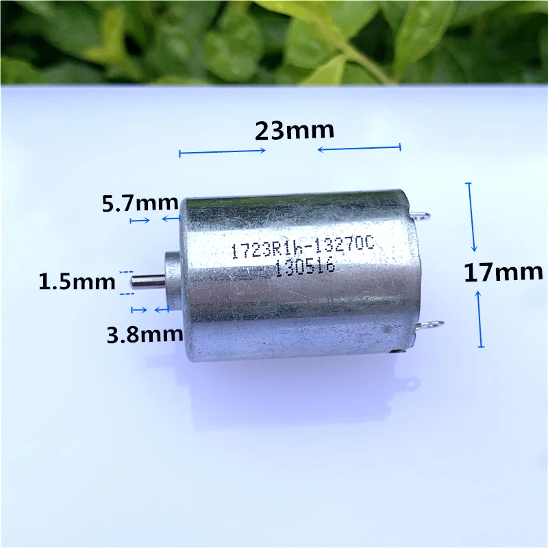 Round 130 DC Motor DC 3V-6V 3.7V 5V Micro Mini Small 1723 17mm Motor Precision Servo Steering Gear Accessories  Toy Boat Car