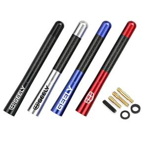 Antena de rádio para teto de carro, 12cm, carbono, para geely coolray aktie tugella atlas gc6 vision x6 emgrand x7 ec7 ec8 ck azkarra lc sx11 gx3 6 principais vendas autoradio para geely gx3 - №5