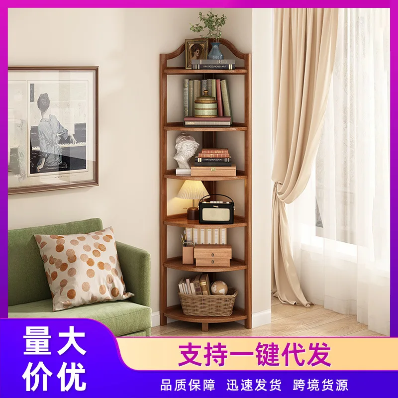 Corner Cabinet Triangle Indoor Shelf  Living Room Floor Locker Modern Simple Storage Rack