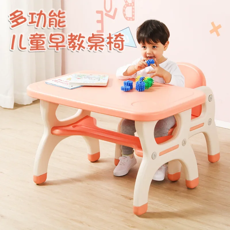 

Children's Learning Table for Children's Early Childhood Education Home Reading Desk Small Table and Chair Set Plastic