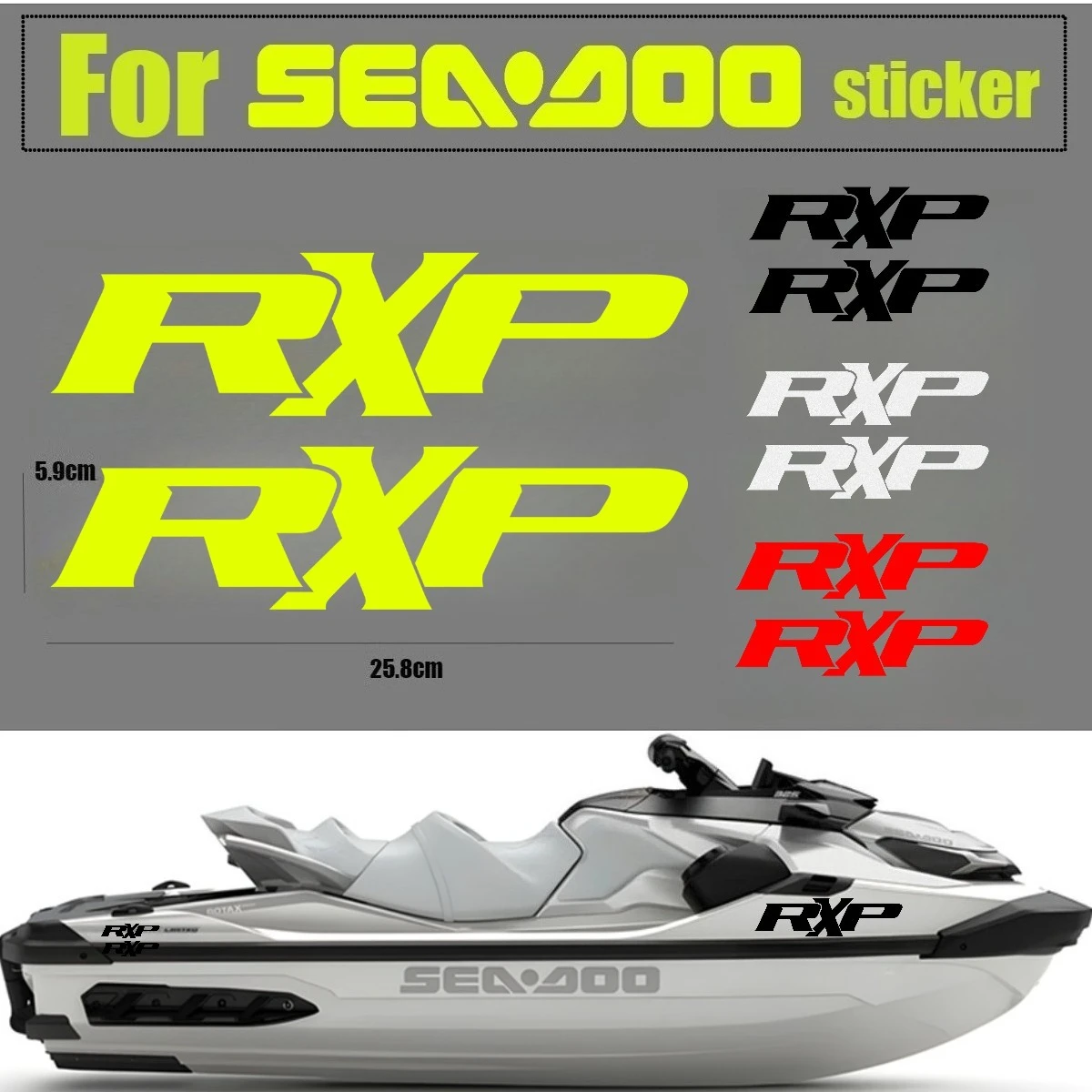 

For SEADOO Jet Ski RXP Stickers SEA-DOO Speedsters Boat Challenger Decals Vinyl Sticker RXP 215/255 RXP-X 260/300 Parts