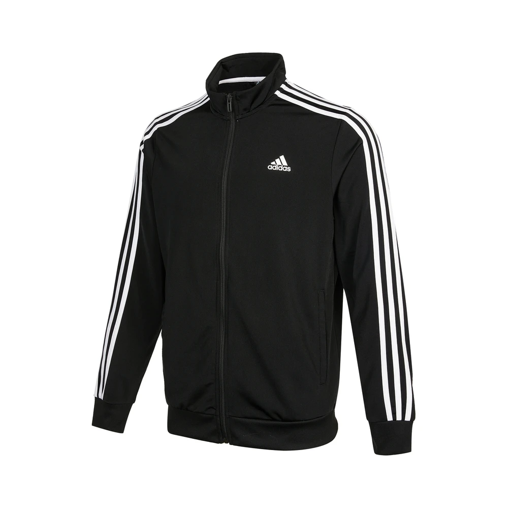 Adidas 2024 Men\'s M 3S TT TRIC Knitted Hoodless Sports Black Coat H46099