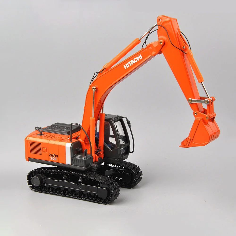 

Diecast HITACHI 1/50 Scale Hitachi ZH200 Crawler Hook Alloy Excavator Model Collectible Toy Gift Souvenir Display Ornament