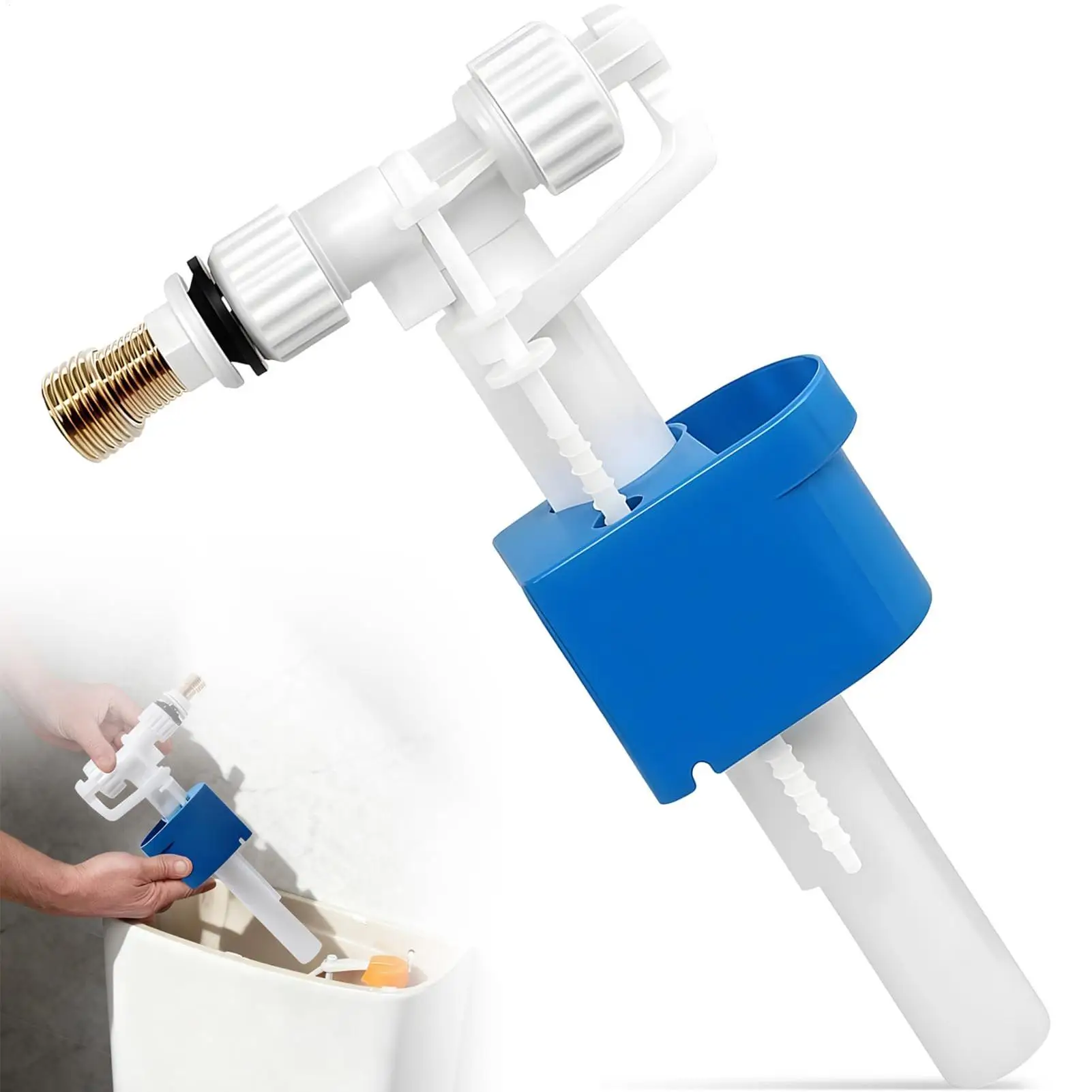 

Комплект для замены наполнительного клапана унитаза: простая установка, латунный соединитель, герметичный, запасная часть, комплект для замены смывного клапана унитаза