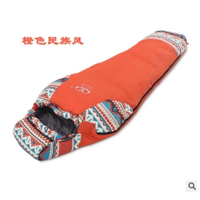 

Adult Mummy Goose Down Sleeping lazy bag Outdoor Camping Spring Winter Waterproof Envelope Bag Mattress Compression