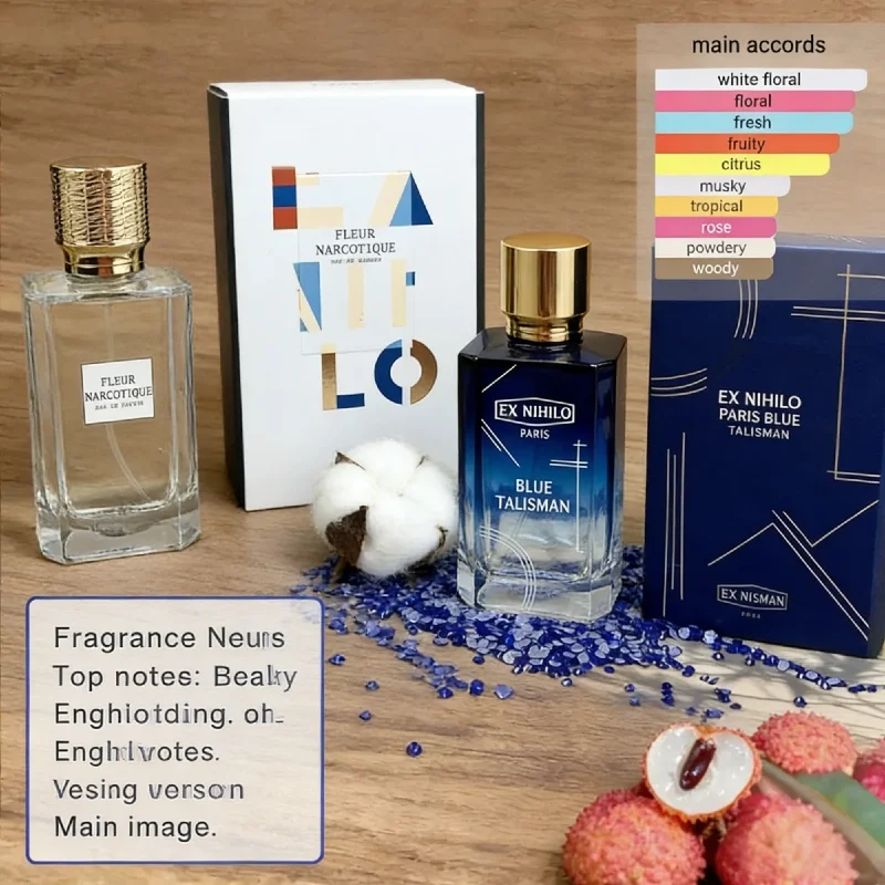 

Unisex Woody Floral Pheromone Cologne Luxury Blue Long-Lasting Protective Talisman Enchanting Flower Fragrance for Men And Women