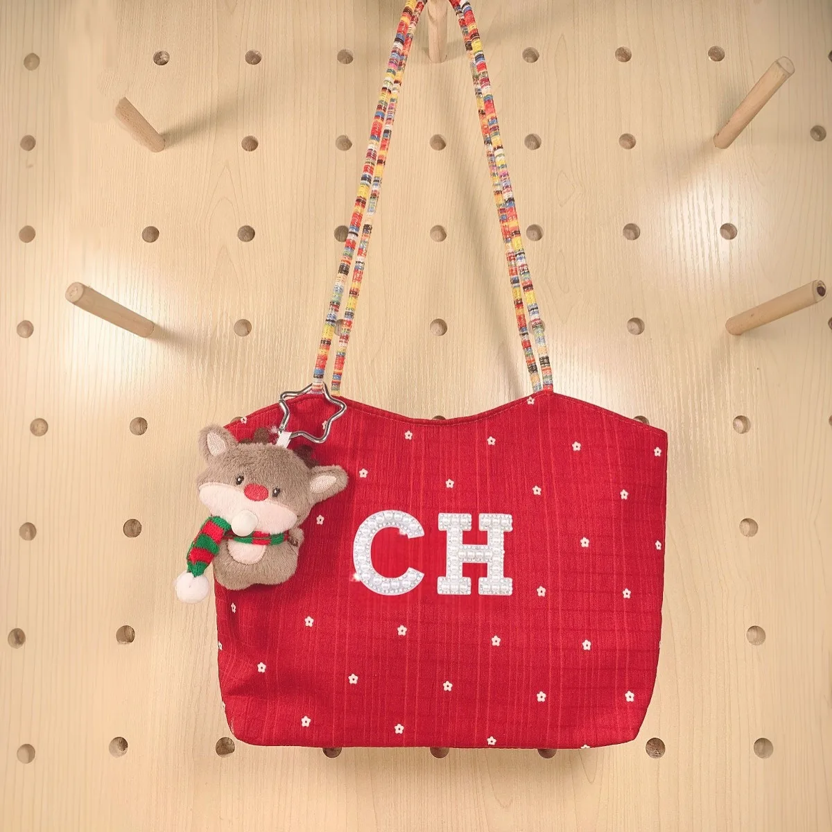 

Female Bags Personalized Christmas Santa Canvas Sack Custom Cartoon and Name Design Gift Bag for Christmas Gifts Red Bag