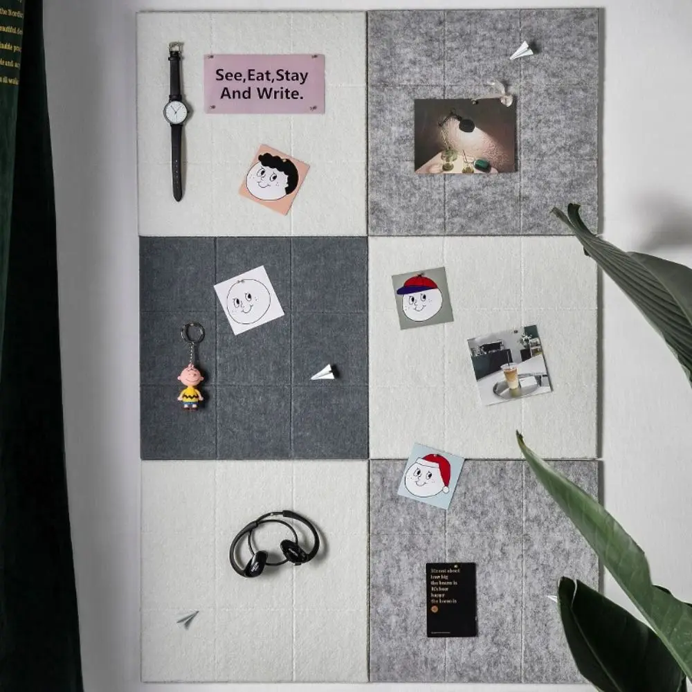 Nordic Soundproof panel Photo Background Board Painting Works Message Felt Pin Board Photo Pictures Message Board Offices