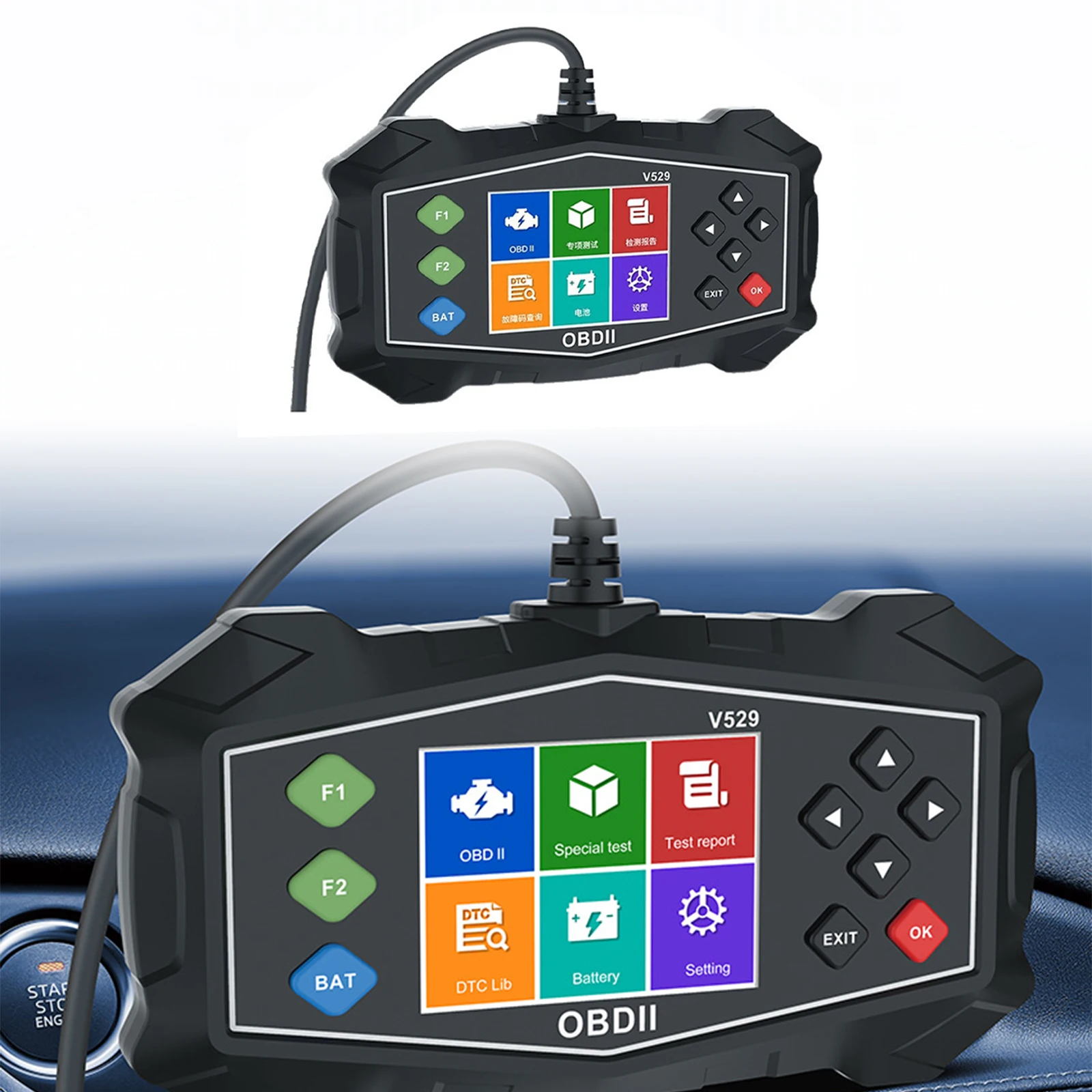 

Professional Mechanic Diagnostic Code Reader for Check Engine Light OBD2 Scanner for Cars SUVs Light Trucks 12V Diesel Vehicles