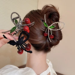 Korean Style Fruit Cherry Hair Claw Clips Women Colorful Cute Elegant Summer Hairpins Fashion Headwear Hair Accessories Female