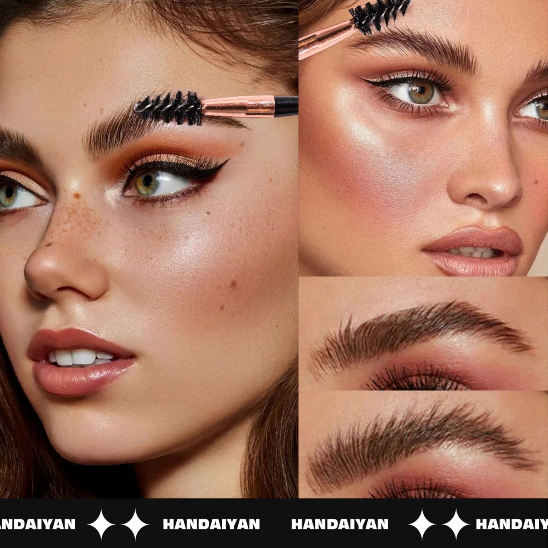 Pommade transparente pour femmes, Gel à sourcils, fixateur de cire avec brosse, maquillage cosmétique pour sourcils, savon coiffant