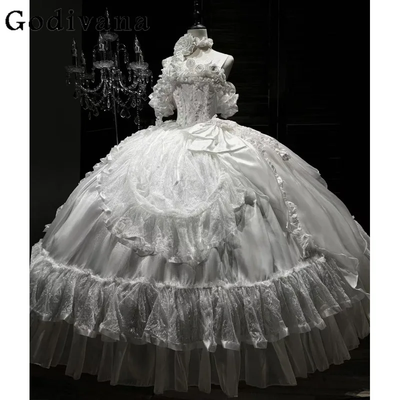 

Lolita Evening Marriage Dress for Women Wedding Birthday Banquet Party Grown Up Dress Female Ceremony Host Princess Dress