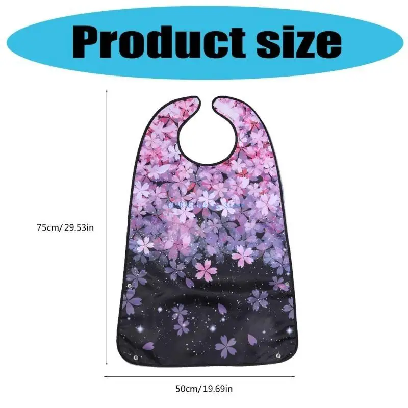 N0peファッショナブルフラワーアダルトビブスカーフ耐久性のある快適な生地を備えた高齢者の食事保護