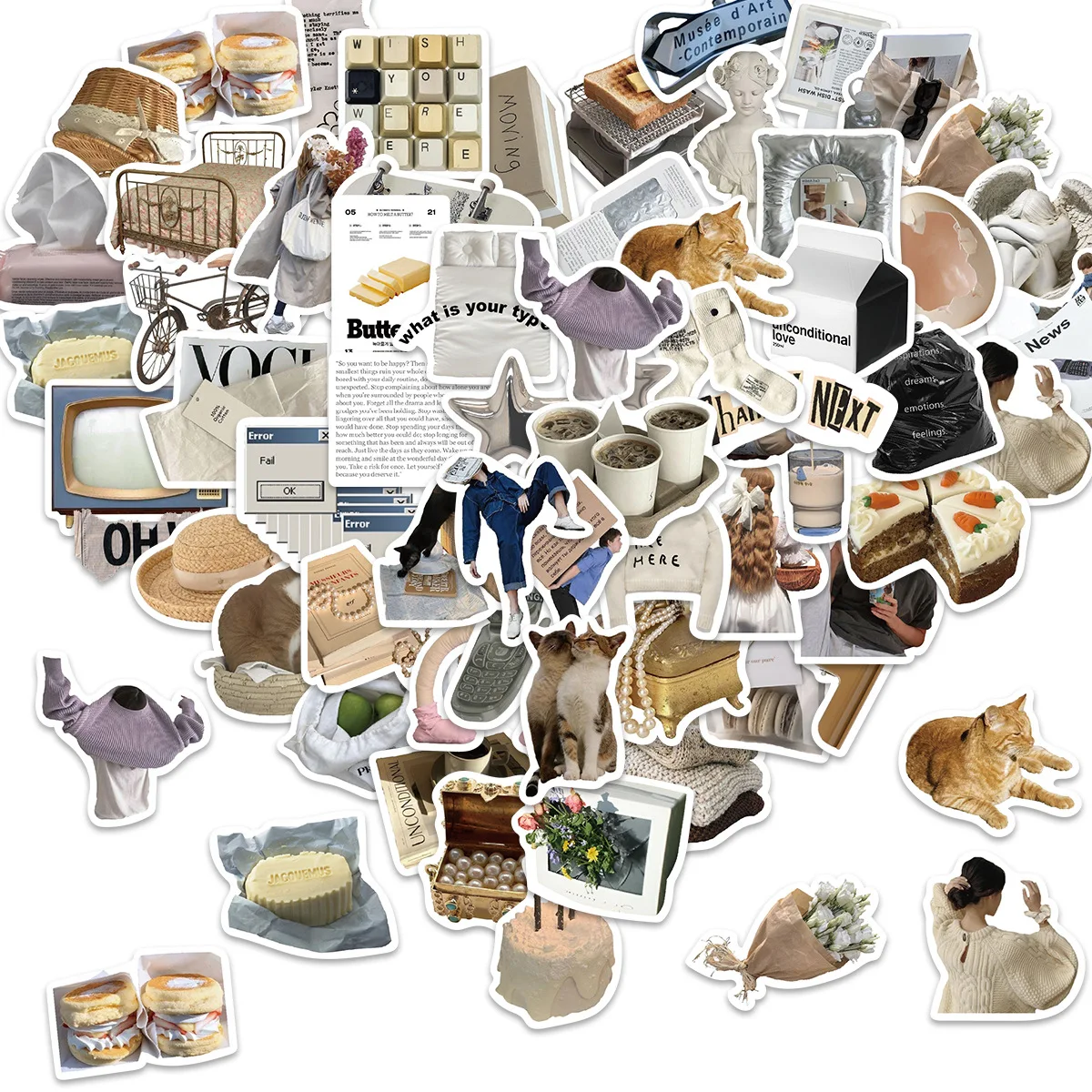 

63Pcs INS Style Graffiti Stickers Cartoon Decals DIY skateboard Phone Suitcase Scrapbook Bike Laptop PVC Waterproof