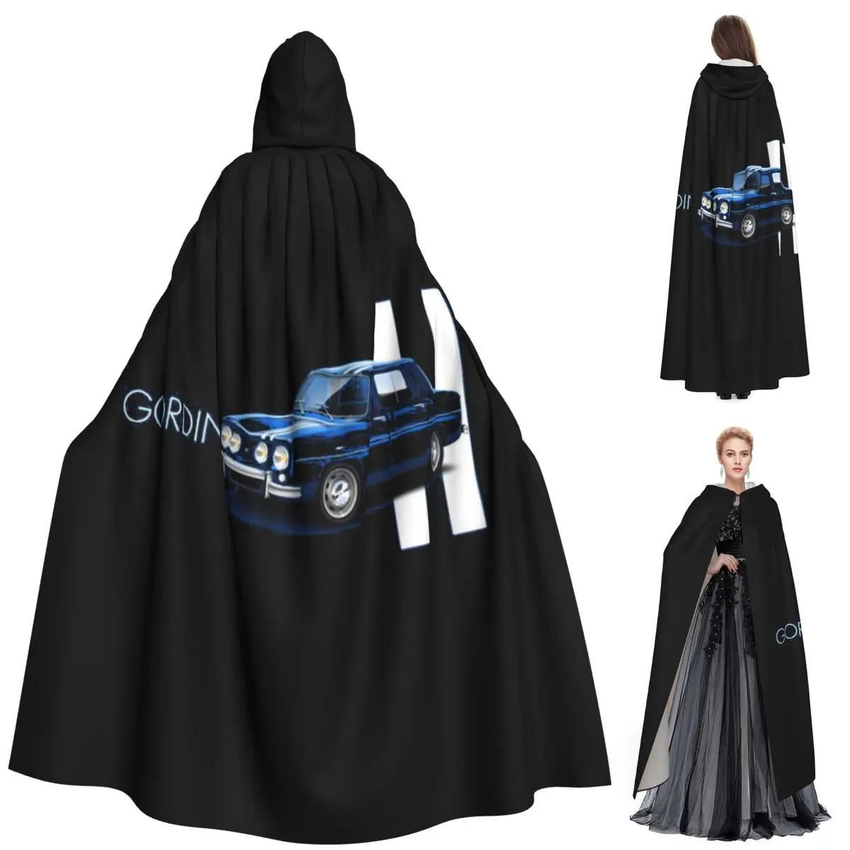 

Автомобиль R8 Gordini Премиум длинный плащ с капюшоном ведьма средневековый костюм косплей накидка Хэллоуин пальто для взрослых унисекс