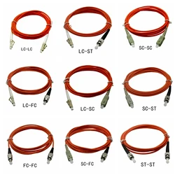 Multimode Single Core Optical Fiber Jumper UPC LC To SC FC ST OM3 Fiber Short Cable 3M 5m 10m 20m 50m Duplex And Multi-core Cord