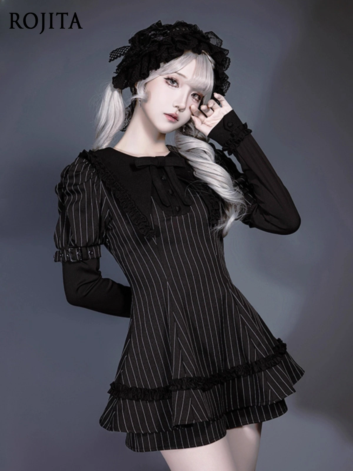 

Witch Outfit Japanese Subculture Light Dark Style Girl Outfit Top and Shorts Two Piece Sets Women's Outfits Includes Brooch