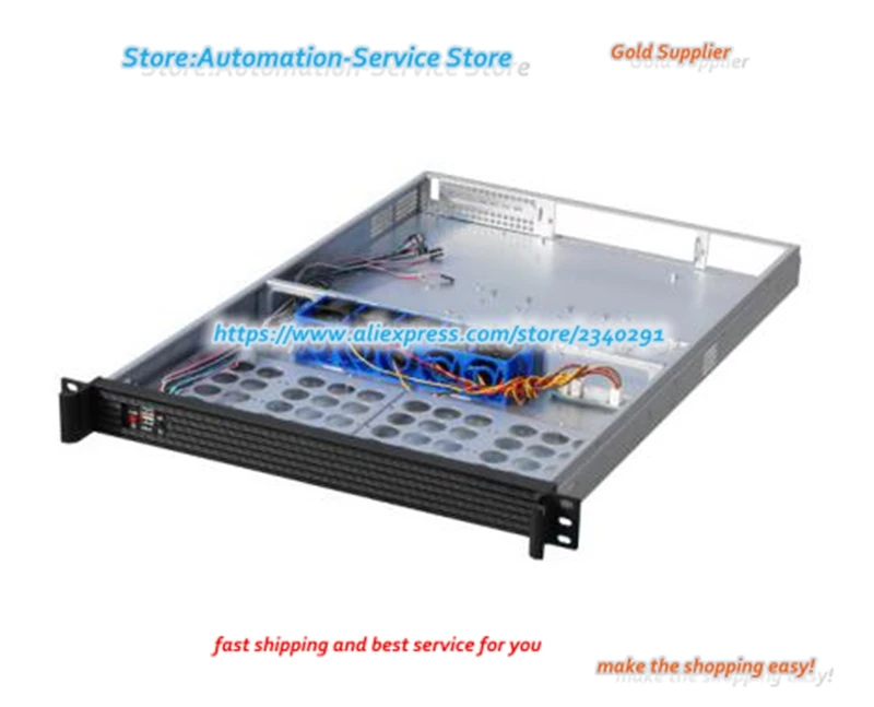 TOP1U650L الهيكل 1U خادم معدات التحكم الصناعي لوحة الألومنيوم القرص الصلب الخ