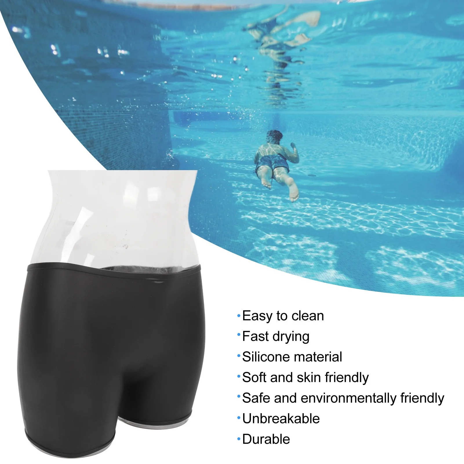 

Silicone Swim Shorts for Women, Waterproof Leakproof Shorts, 4 Corner Swimming Shorts, Summer