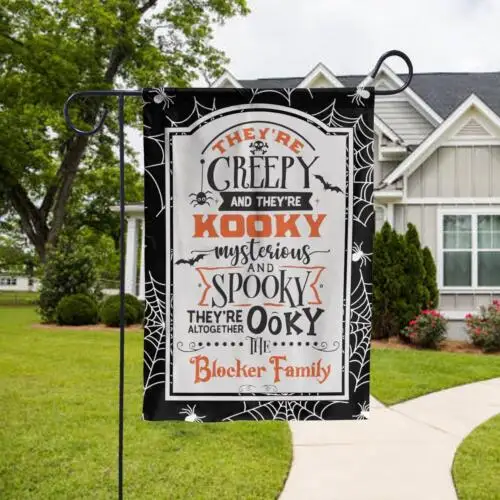 Custom Family Name Halloween Flag Trick Or Treat Garden Flag Halloween Decor KKL AAL HHM WZZ yyi