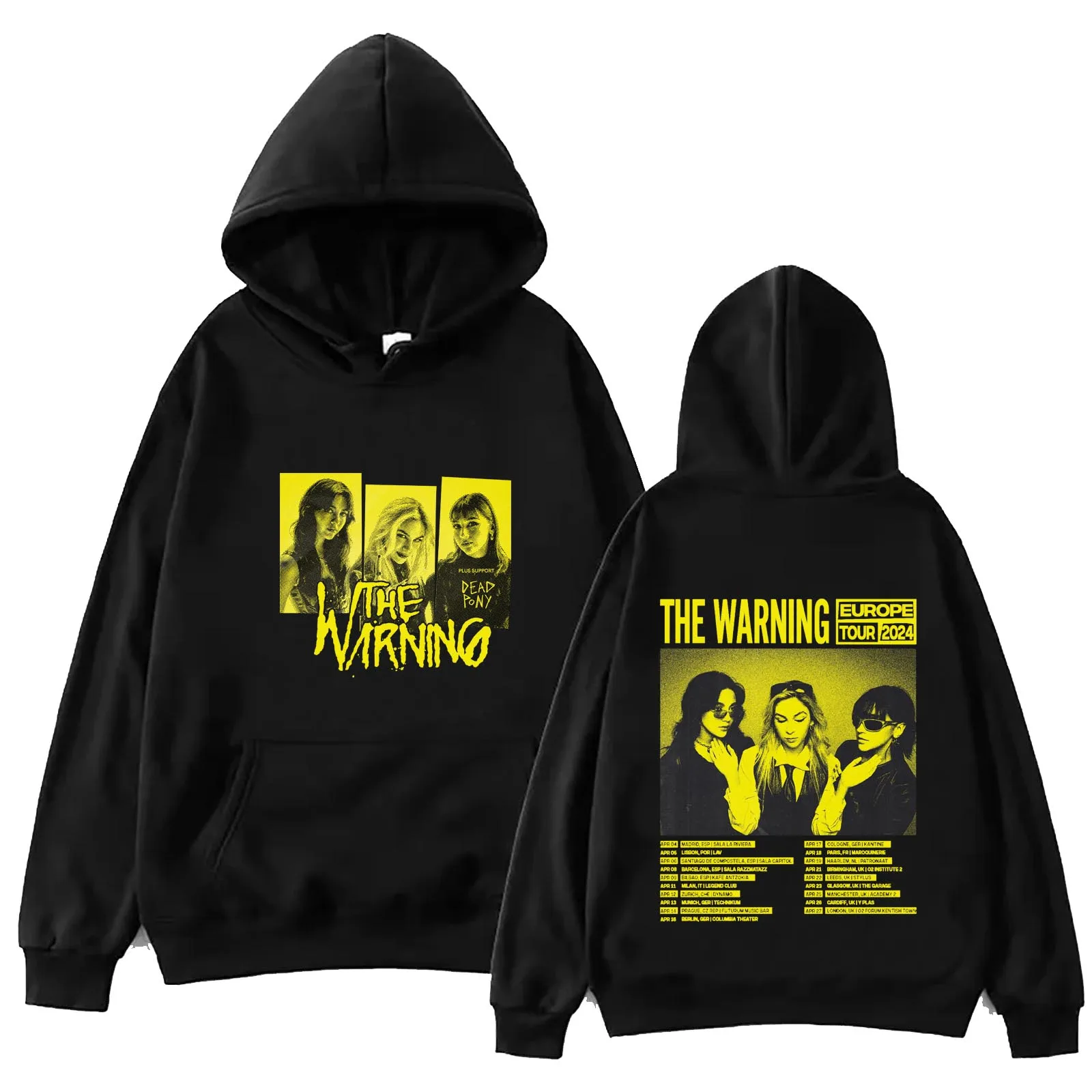 The Warning The Warning Tour 2024 Hoodie Music Fans Gift Tops Sweatshirt Unisex Casual Spring and Summer Regular Long Sleeve