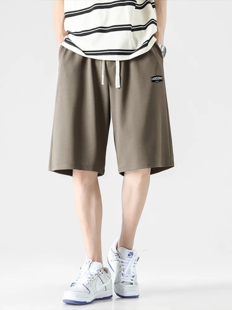 

Ice Silk Baskeall orts Men's Summer Thin Cool Feeling Loose Sports Pants Trendy Casual Five-Point American Baskeall orts