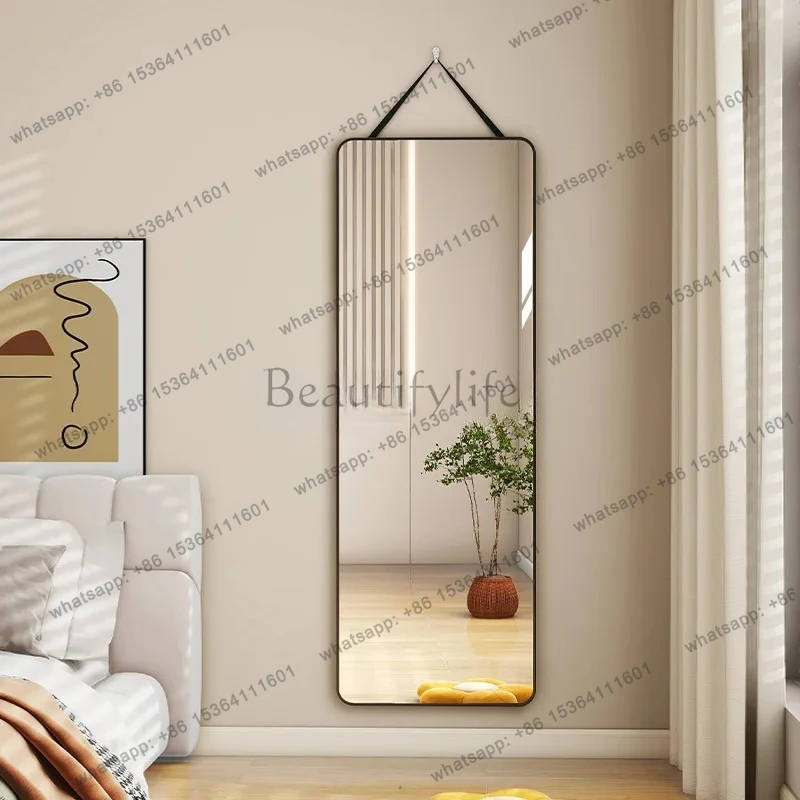 bedroom dressing wall self-adhesive full body lanyard mirror home girls dormitory wall fitting mirror