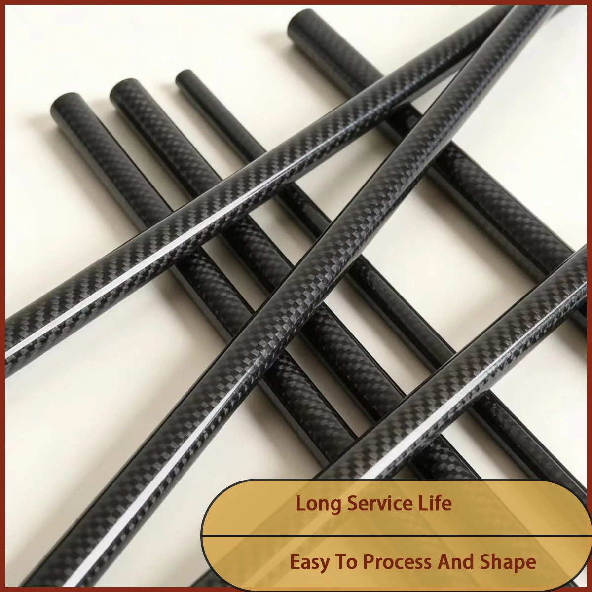 The Outer Diameter of 26-35mm 3K Carbon Fiber Round Tube Is Used for Structural Components with High Strength Requirements.