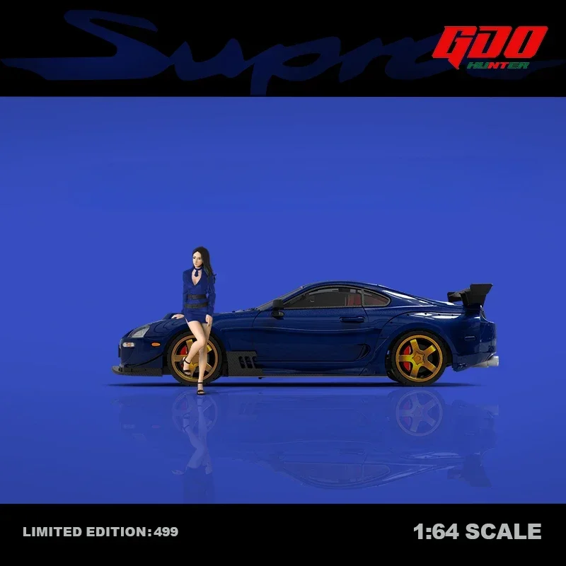 

TimeMicro X GDO 1:64 SUPRA A80Z Синяя модель автомобиля