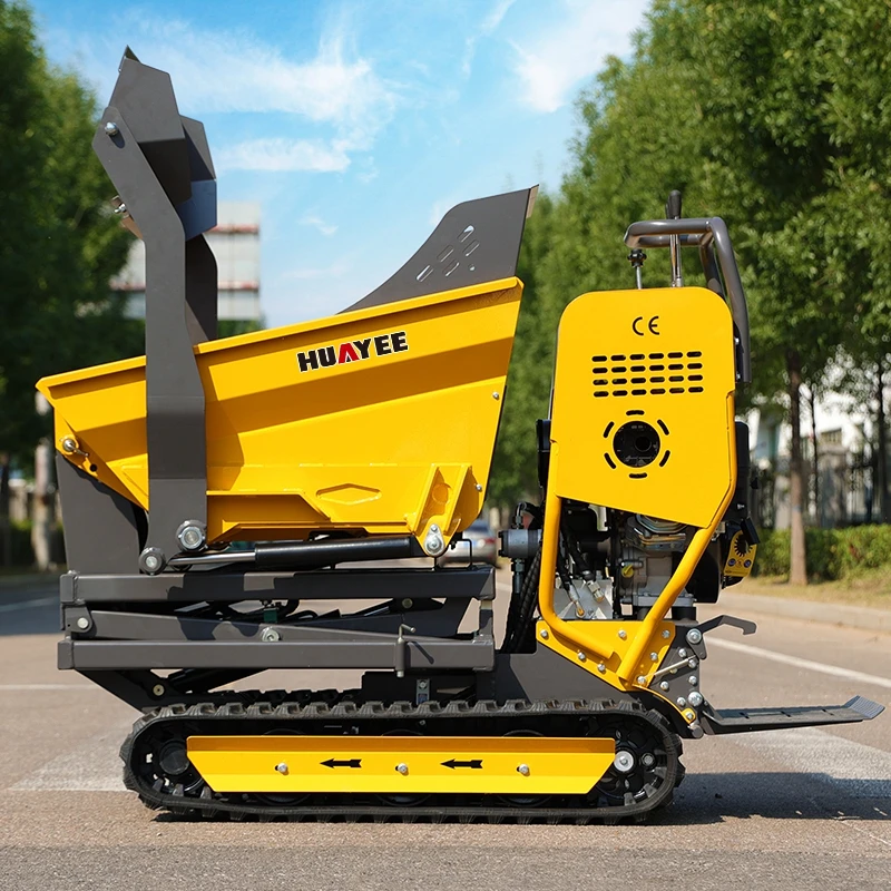 Mini dumper hidráulico multifuncional personalizado, transportador de esteira rolante, caminhão basculante pequeno, 500kg, entrega rápida