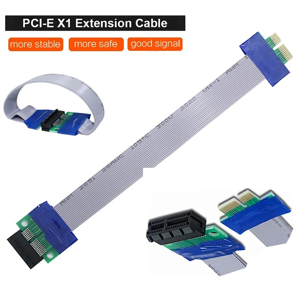 PCI-E Extension Cable Flexible PCI Express Riser Card Extender Extension Cable PCIe 1X to 1X Converter