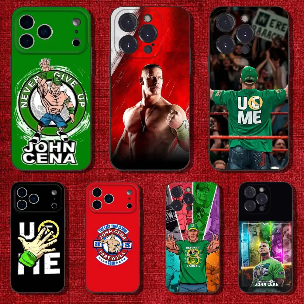 

J-John Cena Wrestling Star Phone Case For iPhone 6,17,16,15,14,13,12,11 Plus,Pro Max,XS,X,XR,SE,Mini,8,Soft Silicone Black Cover
