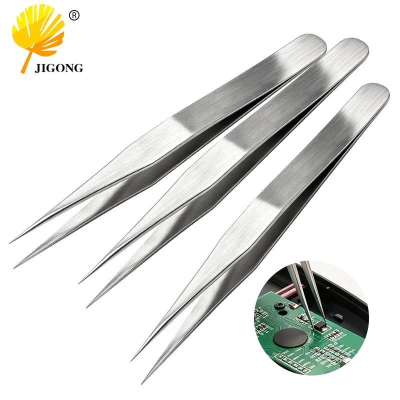 1 PC High Precision Stainless Steel Pointed Forceps for Electronic Watch And Mobile Phone Repair Corrosion Resistant