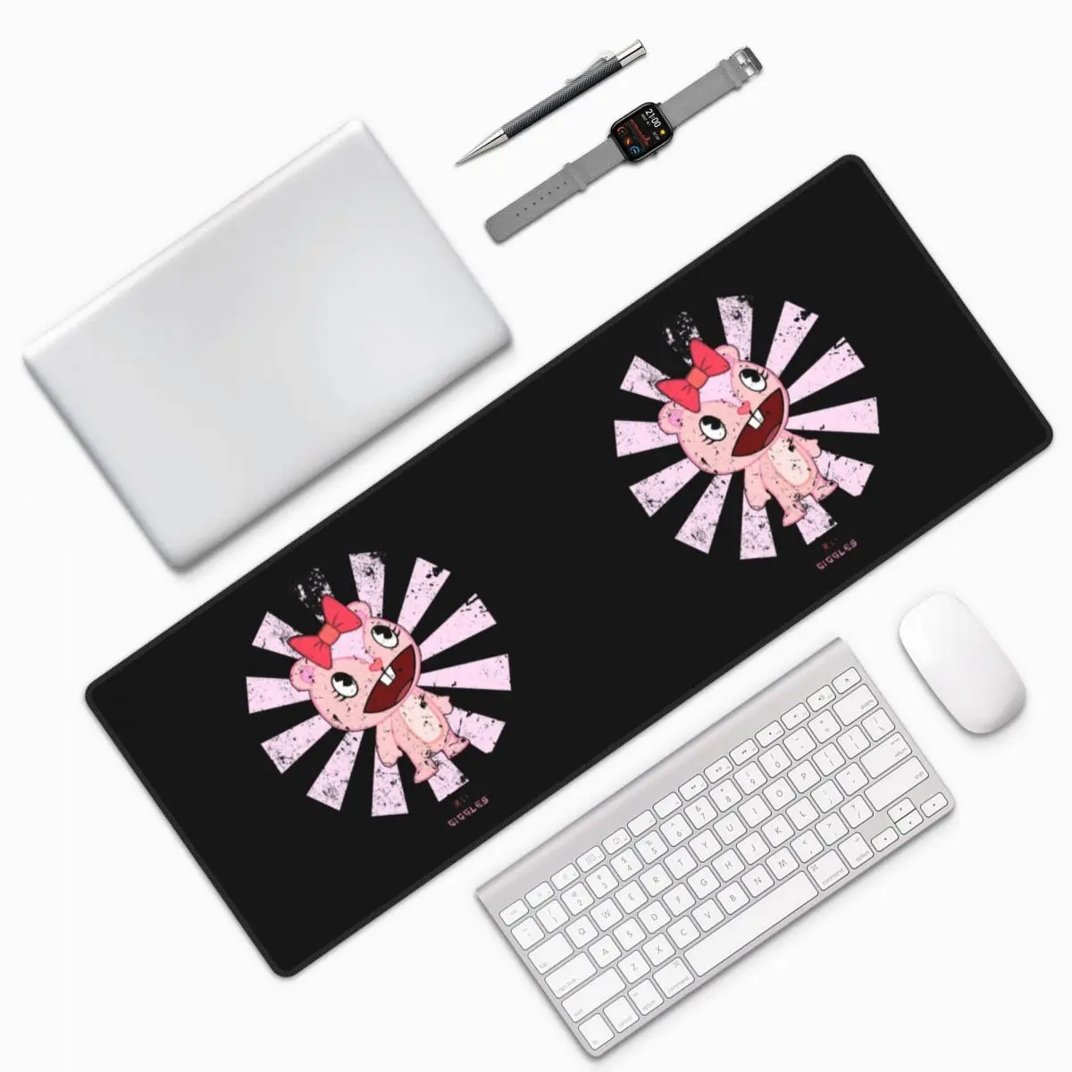 Giggles Japanese Happy Tree Friends Large Mouse Pad Computer Keyboard Mouse Mat Gamer PC Laptop Desk Mat Office Table Mats