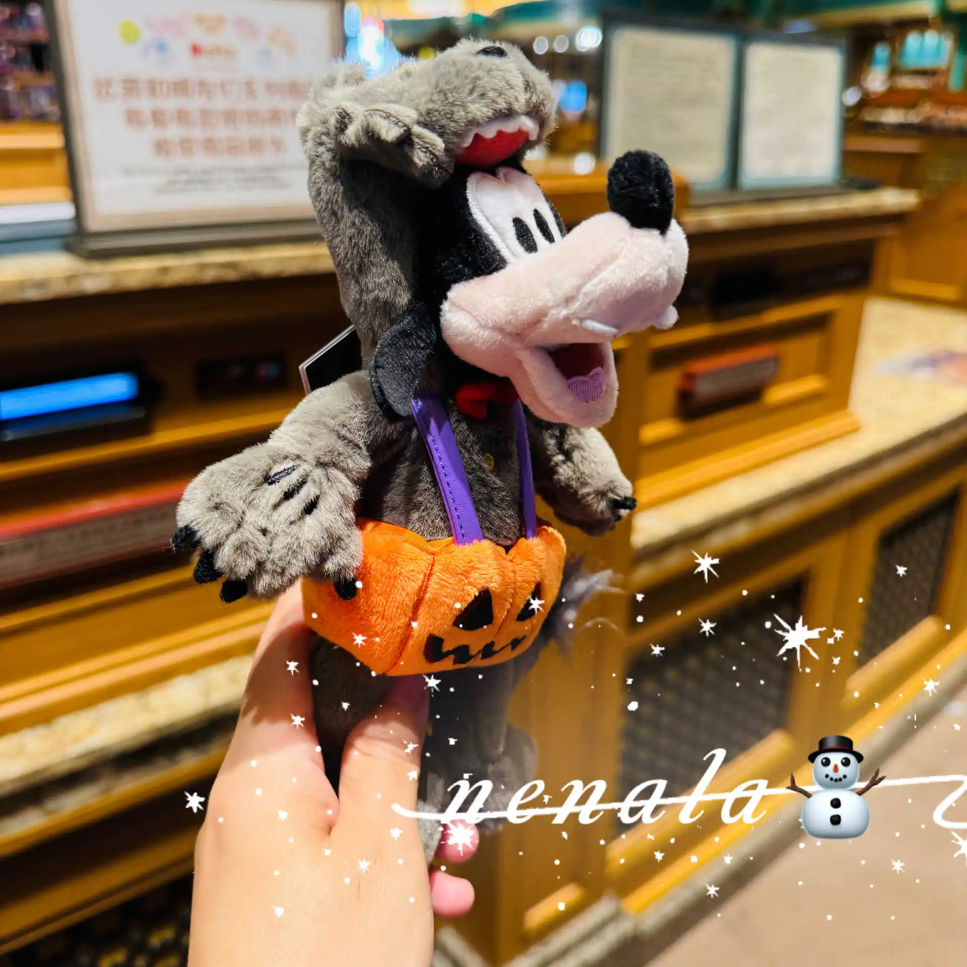 Original Shanghai Disney 2024 Halloween Chip Dale Stitch Goofy Headband Doll Cartoon Magnetic Fridge Magnets Kids Gifts Toys