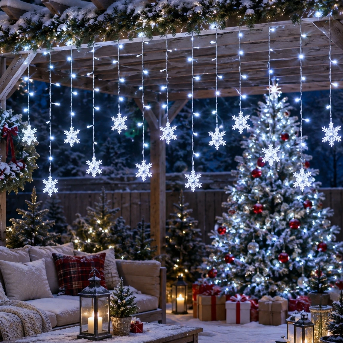 cortina-de-luzes-solares-com-162-leds-para-uso-externo-ideal-para-decorar-beirais-jardins-festas-areas-de-lazer-e-para-as-festas-de-natal-e-outras-celebracoes