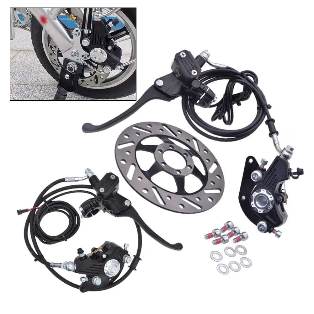 

1 Set Front And Rear Brake With 2 Rotors Split Type Pump Structure Stability Sealing Strong Electric Bike Accessories