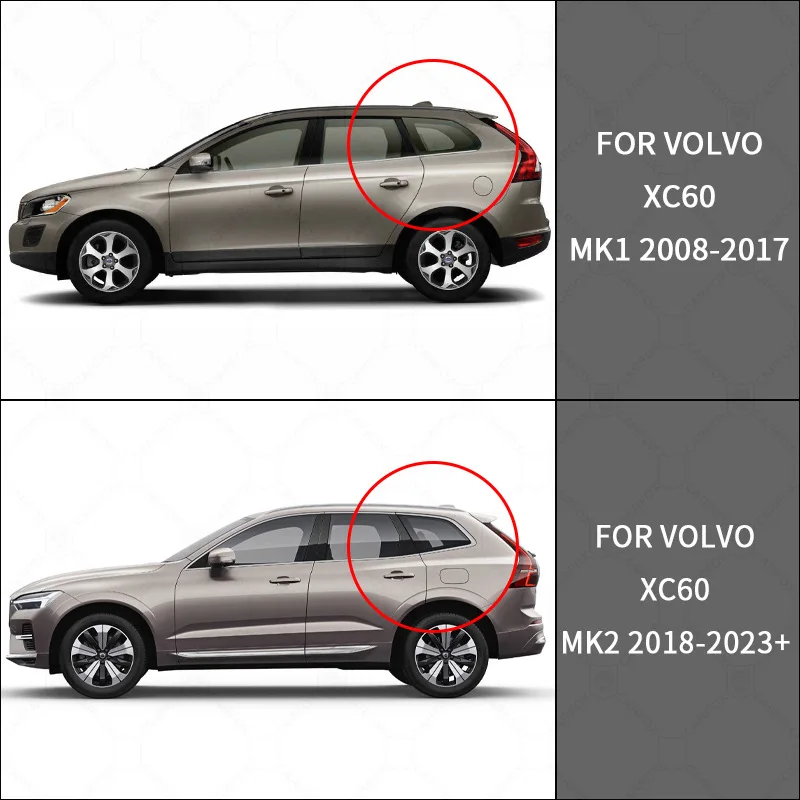 الجانب نافذة منحرف الطقس درع الباب قناع الرياح المطر الشمس الحرس الملحقات لفولفو XC60 نافذة قناع #2