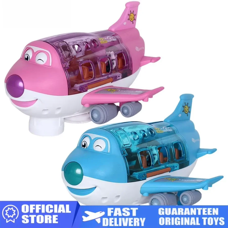 Electric Plane Aircraft Toys Car Airplane Model Music Simulation Boys Children Traffic Toy Christmas Gifts for Girls Kids Toys