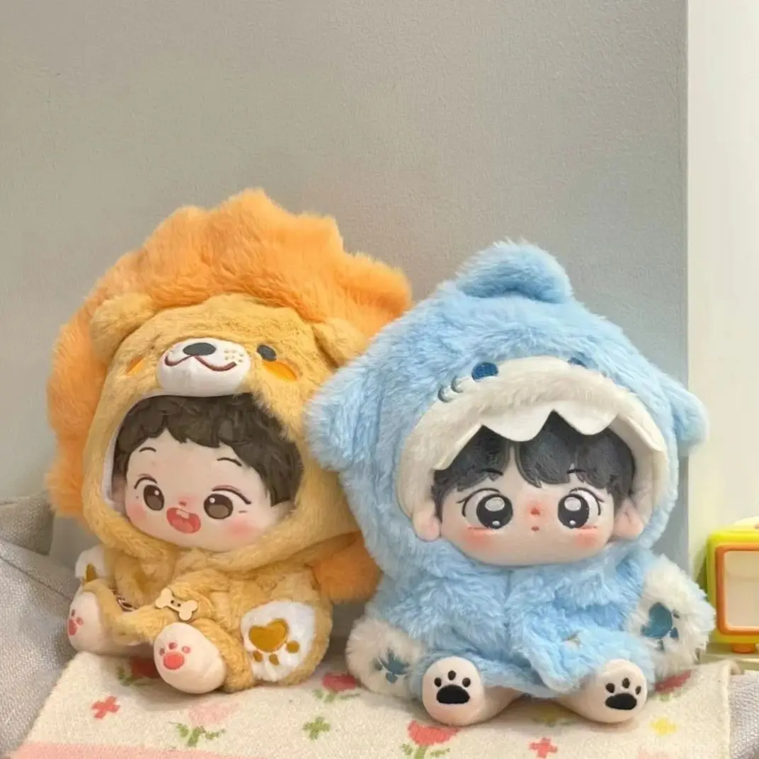

Толстовка с милым львом для плюшевых кукол 20 см/10 см, сменная одежда для хлопковой куклы, аксессуары для костюмов с мягкой игрушкой