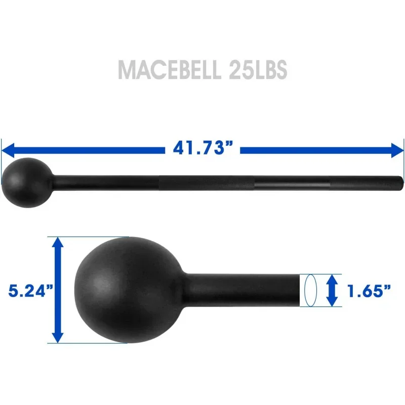 Steel Mace Bell Strength Training - Support Full, Muscles, Shoulder, Grips & Forearms Workouts to Rehabilitation, Stret