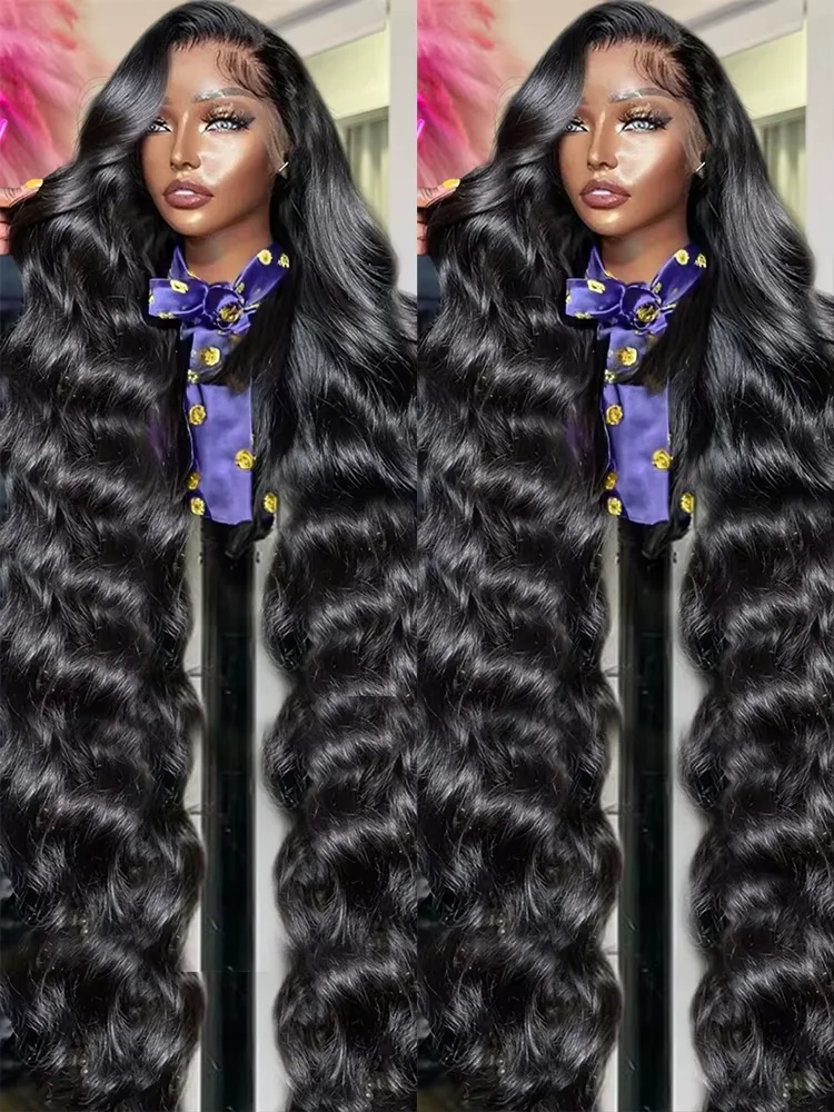 

30 40 Inch Big Wave Curls 13x4,13X6 HD Lace Frontal Human Hair Wigs HD Clear lace Wig 100% Human Hair, Brazilian Pre-plucked lac