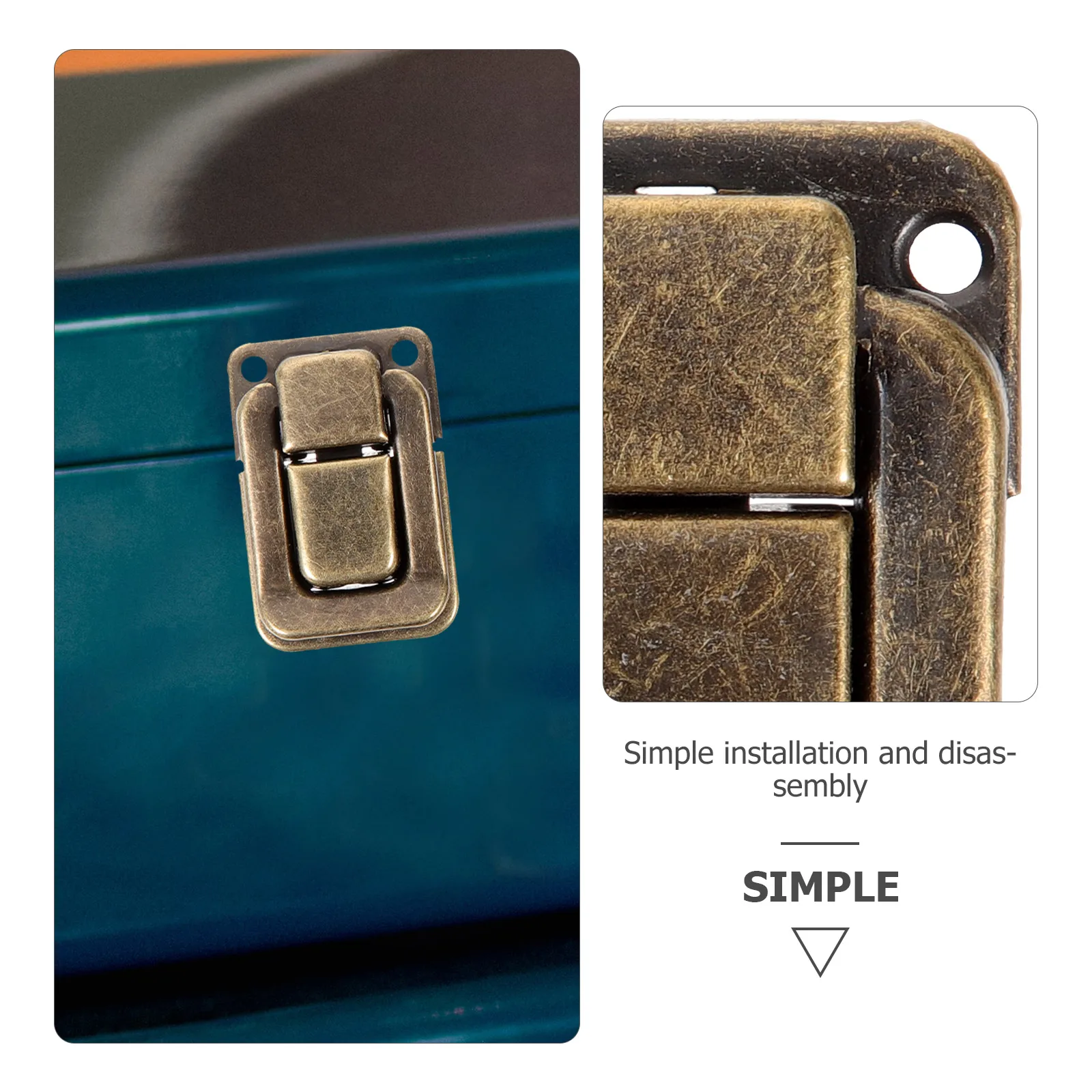 

6 Pcs Bag Buckle Lock Hinge Latches Boxes Locks Decorate for Jewelry Vintage Hasp Small Metal Fastener