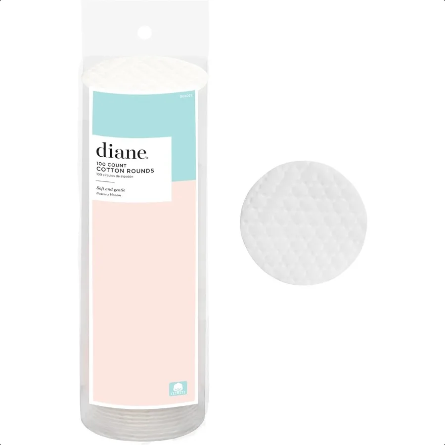 Diane MultiLayer 2.4 コットンラウンド 100% ピュアコットン メイク落とし、マニキュアのタッチアップ、スキンケア、日常の家庭用に最適