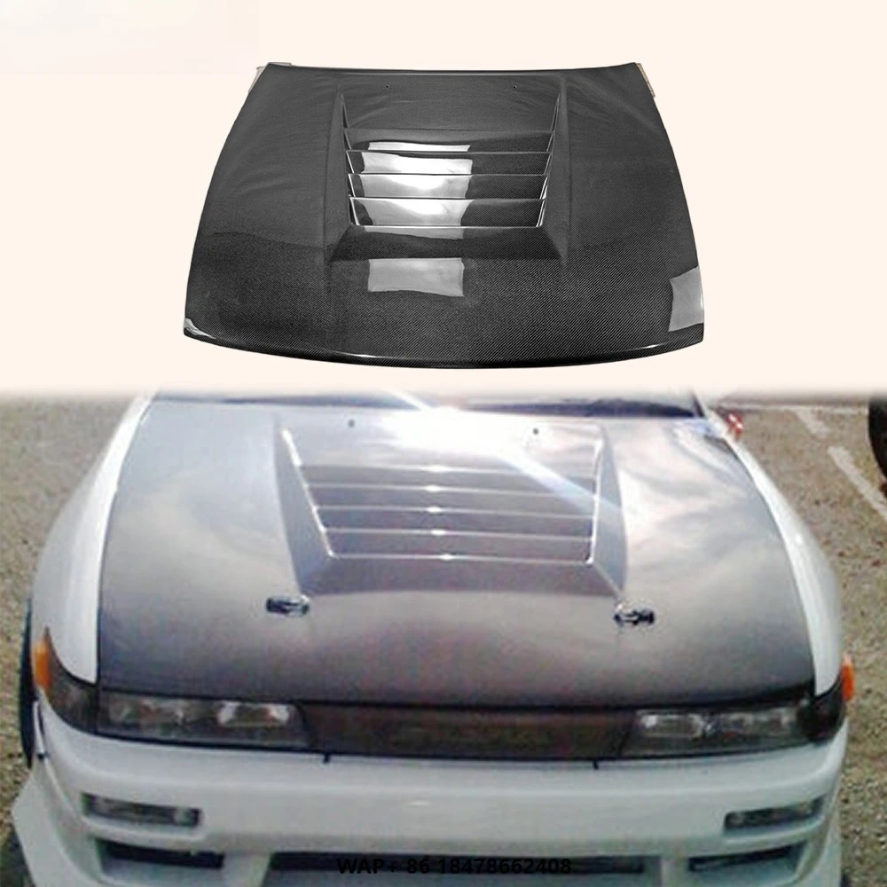

For Nissan Silvia S13 PS13 NIS Style Carbon Fiber Front Bumper Hood Bonnet
