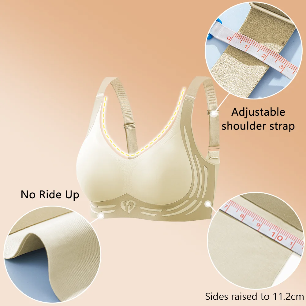 Seamless Bra Comfort Lingerie Women Sports Padded Tops Sexy Wireless No Steel Underwear Soft Bralette Support Bra Thin Intimates