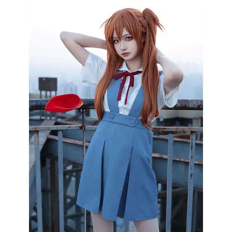Neon Genesis Evangelion AyanamiRei Asuka cartoon animation peripherals college style school uniform shirt skirt cosplay set gift