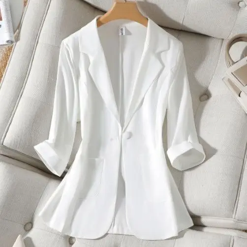 خفيفة الوزن كاجوال أنيقة للنساء لربيع وصيف جديد Sle Seven Sve بأزرار حتى مقاس نحيف من Ele Chinese Origin #2