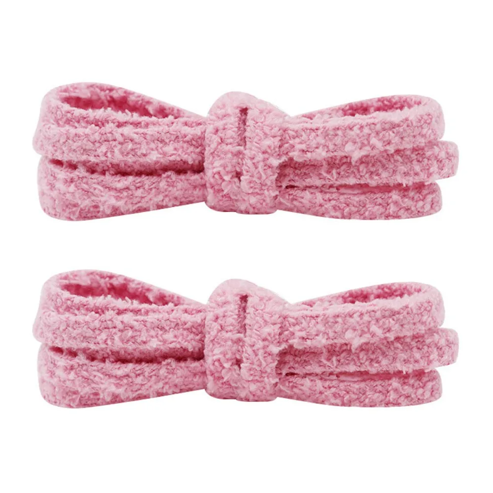 1Pair Fashion Women Fluffy Fuzzy Laces Casual Sneakers Shoe Laces Cute Flat Shoelaces
